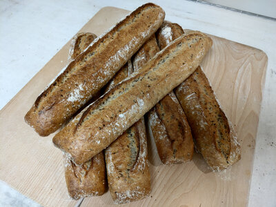 Baguette au lin brun