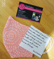 Masque barrière feu d artifice rose