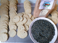 Wafflette lentilles vertes/cumin