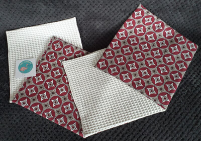 Essuie-tout lavable 'soleil rouge'