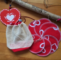 Ensemble coeur lingettes et filet de lavage