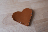 Marque page coeur marron