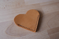 Marque page coeur marron clair