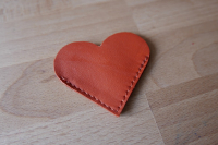 Marque page coeur orange