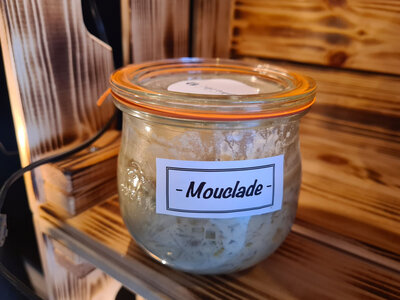 Mouclade et fondue de poireaux