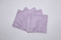 Lot cotons lavables bambou étoiles violettes