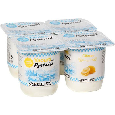 4 yaourts au citron de 125g