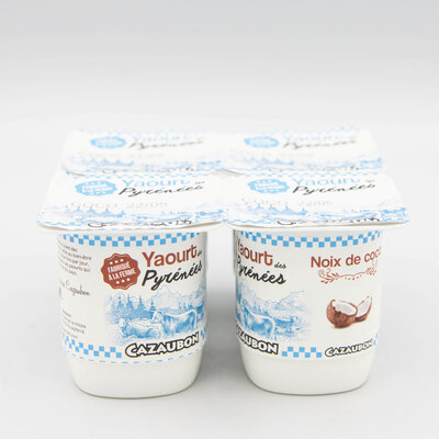 4 yaourts au coco de 125g
