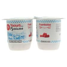 4 yaourts à la framboise de 125g