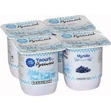 4 yaourts à la myrtille de 125g