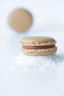 Macaron caramel fleur de sel de guérande x1
