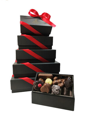 Assortiment noir, lait et blanc