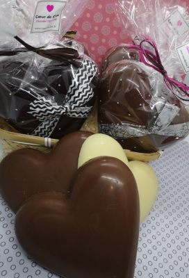 Coeur en chocolat blanc