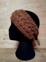 Bandeau tressé marron taille unique