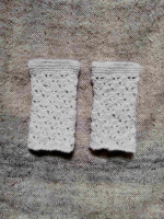 Mitaines blanches crochet taille unique