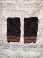 Mitaines crochet marron café taille unique