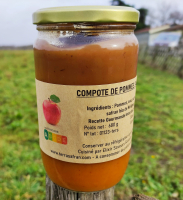 Compote de pommes safranées