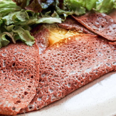 Galette poires gorgonzola lardons