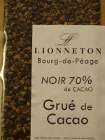 Tablette noir 70% grué de cacao
