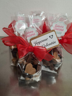 Les 3 petits coeurs en chocolat