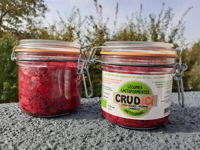Chou rouge, pomme et cannelle lactofermentés
