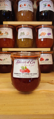 Framboise et crème de cassis
