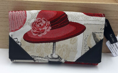 Grand portefeuille jacquard et simili cuir