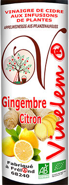 Vinaigre de cidre gingembre citron 500 ml