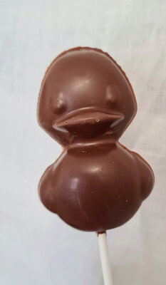 Sucette canard au chocolat