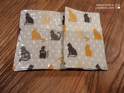 Etui a papiers chats