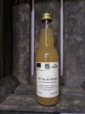 Jus de pommes du verger bio - btle de 330 ml