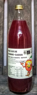 Jus de pommes du verger & cassis bio - btle d