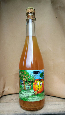 Jus de pommes pétillant du verger bio - btle