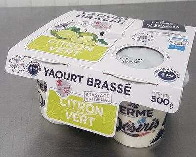 Yaourts brassés citron vert