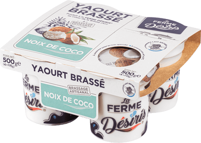 Yaourts brassés noix de coco