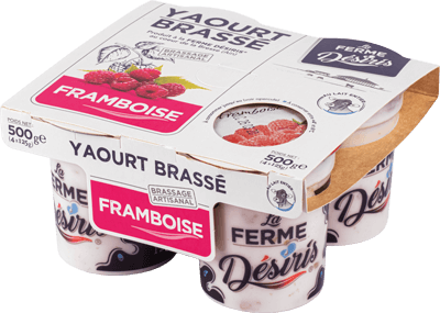 Yaourts brassés framboise