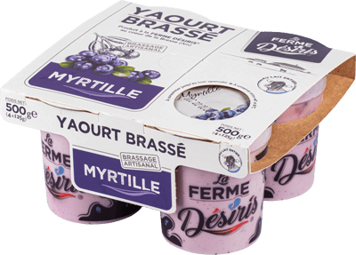 Yaourts brassés myrtille