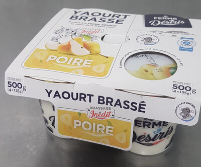 Yaourts brassés poire