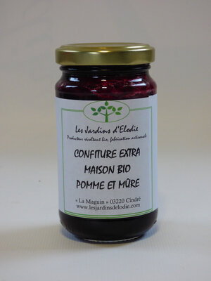 Confiture extra maison bio 'pomme mure'