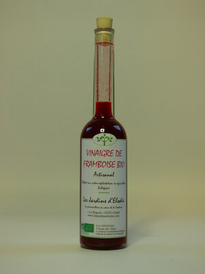 Vinaigre de fruit artisanal bio de fraise