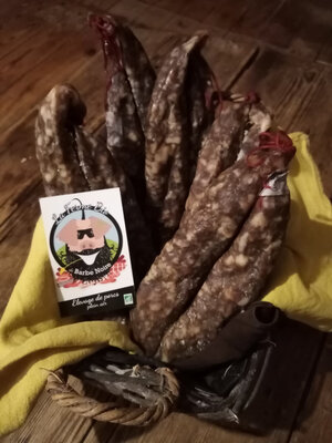 Saucisse sèche de porc rustique bio