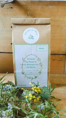 Infusion au romarin et mimosa bio du médoc
