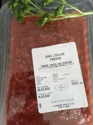 Bolognaise barquette de 500 gr
