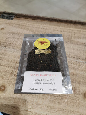 Poivre de kampot igp noir