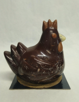 Poules au chocolat noir garnie