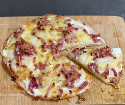 Tarte flambée individuelle - sans oeuf