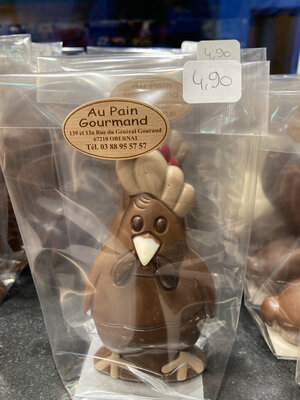Poule chocolat lait