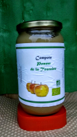 Compote de pommes bio de la touraine