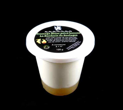 Fromage blanc aromatisé poire banane