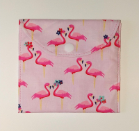 Pochette imperméable bio- flamands roses
